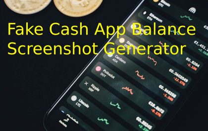 Fake Cash App Balance Screenshot Generator